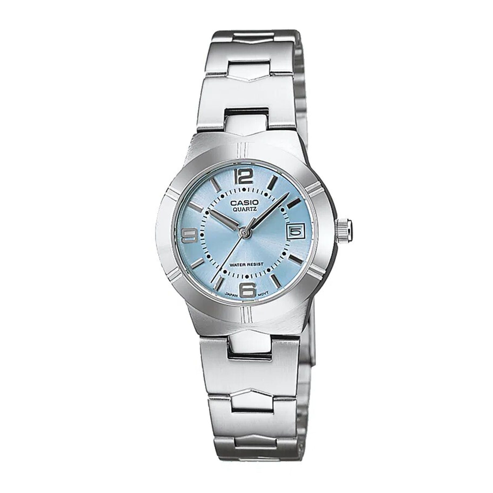 Casio Women Silver Analog Metal Strap Watch LTP-1241D-2ADF - B01