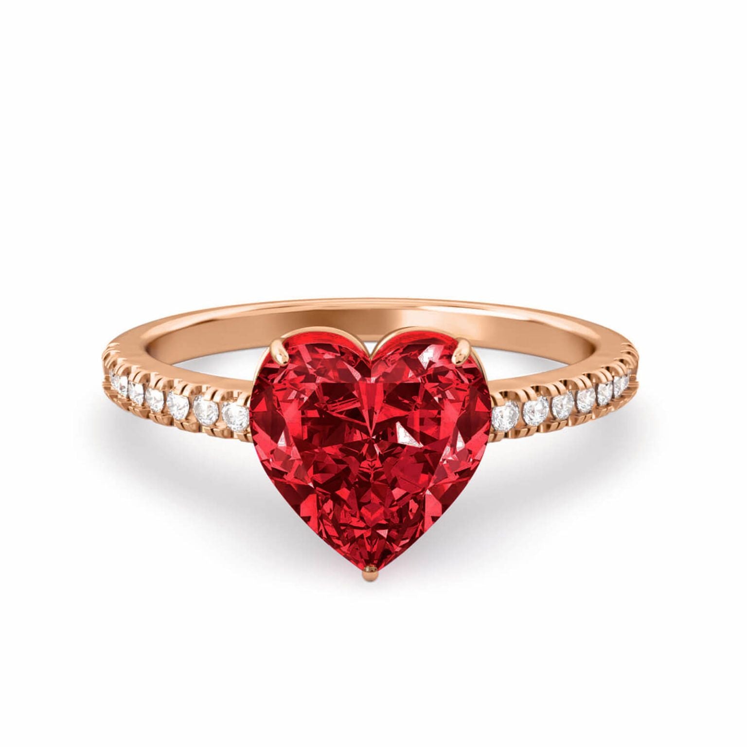 Ring coco Heart Love colored sapphire Sterling