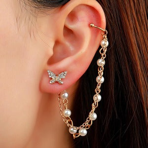 Alloy Angel Wing Shape Stud Earring For Women