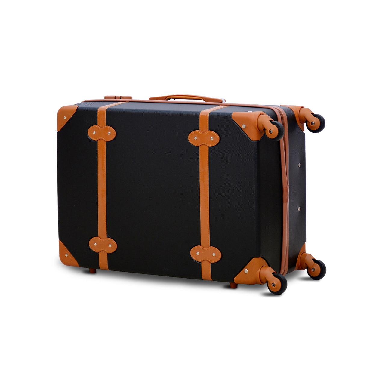 Lightweight ABS Luggage | Corner Guard Black and Brown Zaappy