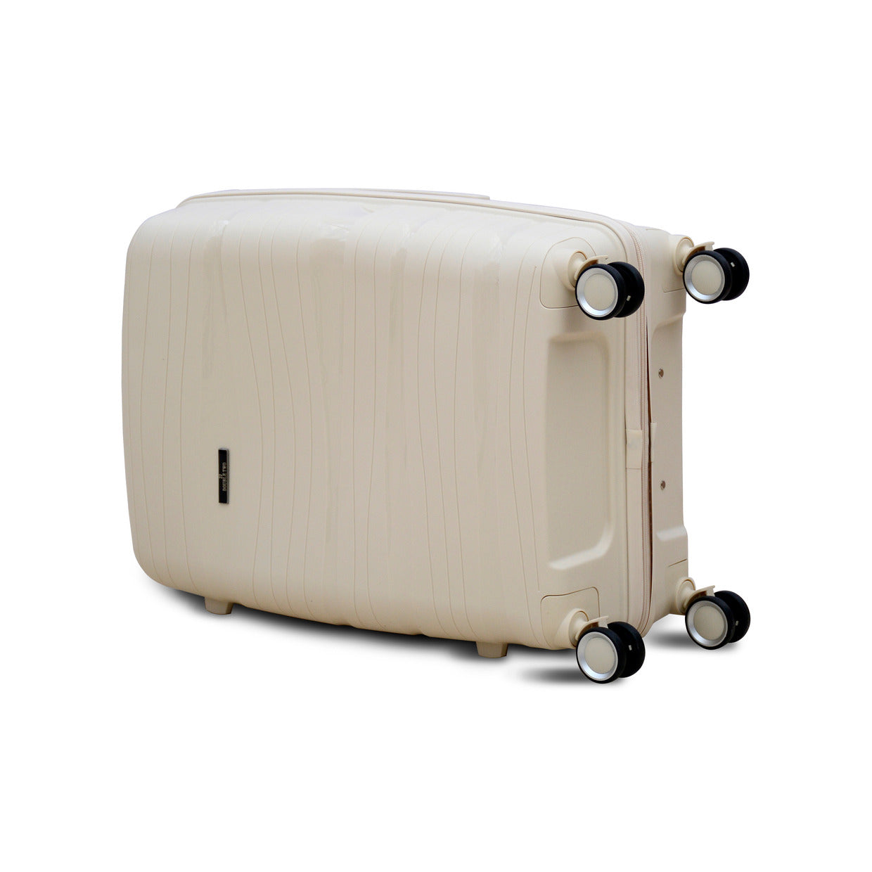 20" Beige Colour Royal PP Luggage Lightweight Hard Case Carry On Trolley Bag With Double Spinner Wheel Zaappy.com