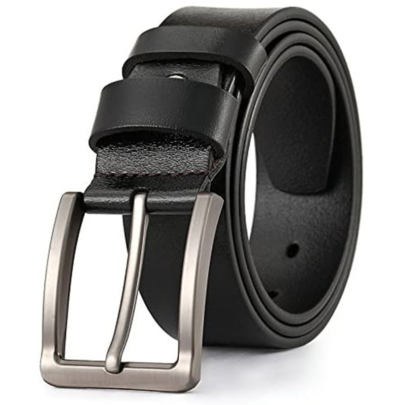 Men's Leather Belt with Classic Buckle