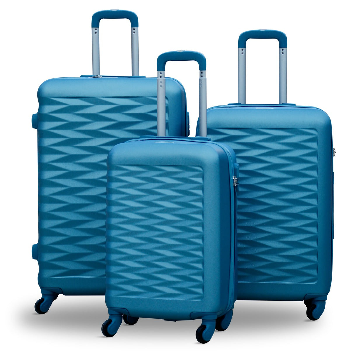 4 Pcs Set 20"24"28"32 Inches Blue Lightweight ABS Luggage Hard Case Trolley Bag | 2 Years Warranty | ASD Lightweight Luggage