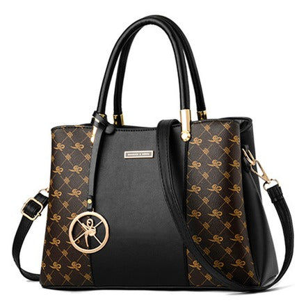 Stylish Tote Bag for Women | S Check C Plane Shoulder Bag with Free Smartwatch | Black