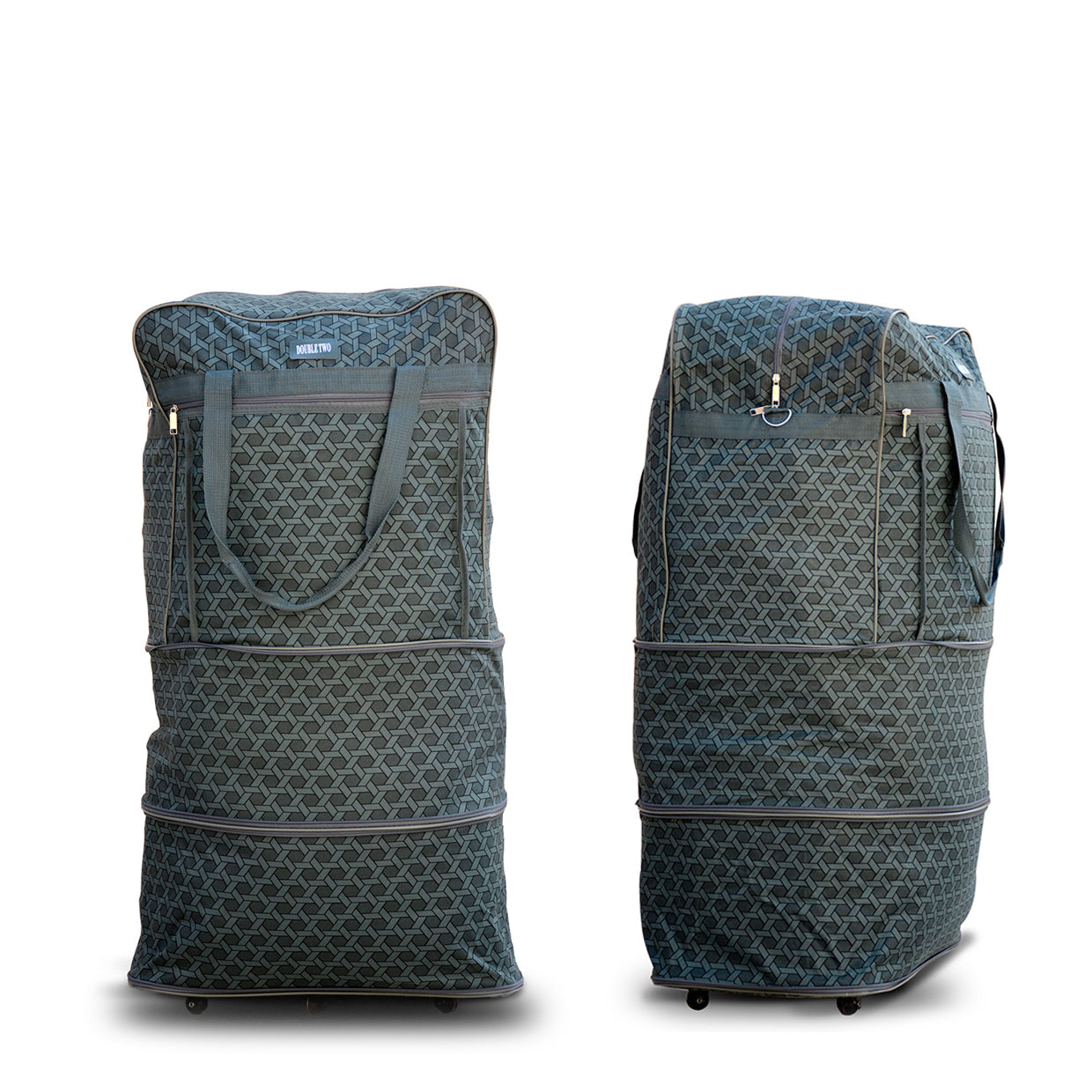 Travel Check Type 6 Wheel Foldable Storage Bag | Check Type Foldable Storage Bag Zaappy