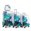 PK Printed Green Lightweight ABS Luggage | Hard Case Trolley Bag | 4 Pcs Set 7