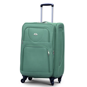 Soft Material Luggage | Lightweight | 10 Kg - 20 Inches 4 Wheel | Jian 4 Wheel Green