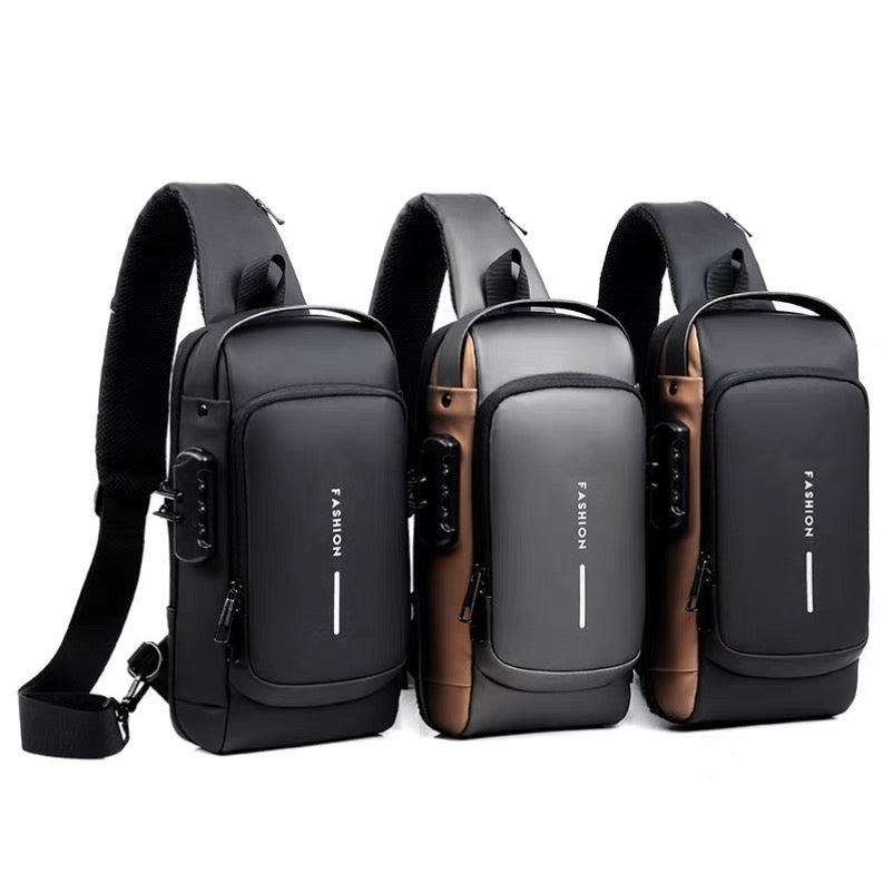 Anti theft Cross body Travel Sling Back Pack USB Type | Top Trending Chest Bag