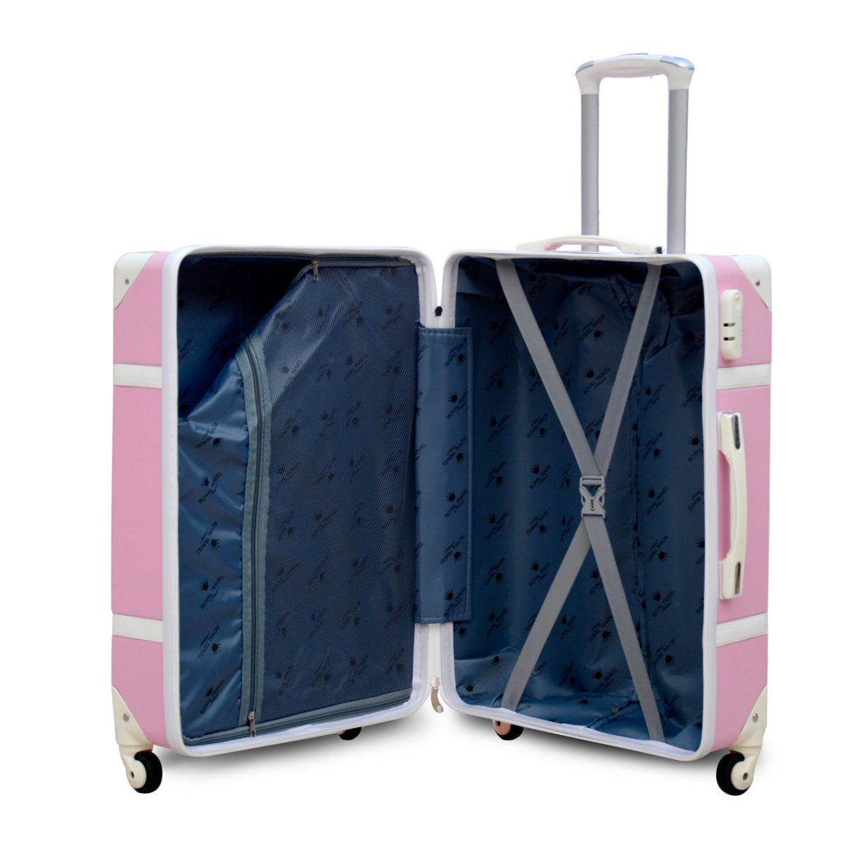 Lightweight ABS Luggage | 4 Pcs Full Set 7” 20” 24” 28 inches Corner Guard Pink Hard Case Trolley Bag