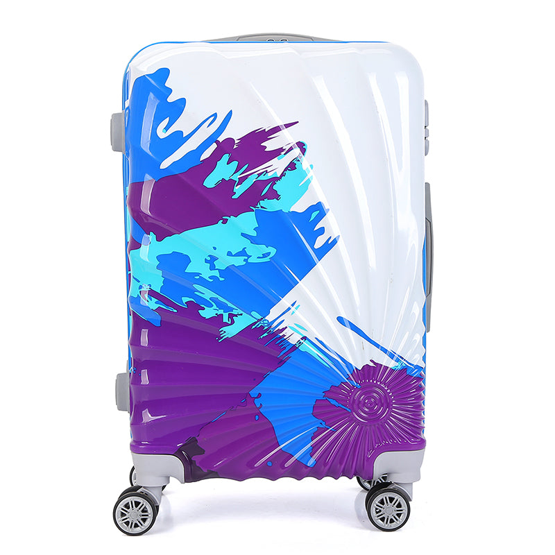 PK Print Blue 4 Pcs Set 7" 20" 24" 28 inches Printed Lightweight ABS Spinner Wheel luggage