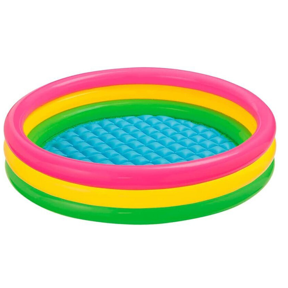 INTEX Multi Colour Portable Inflatable Kids Swimming Pool | Size 24" 45" 66 Inches