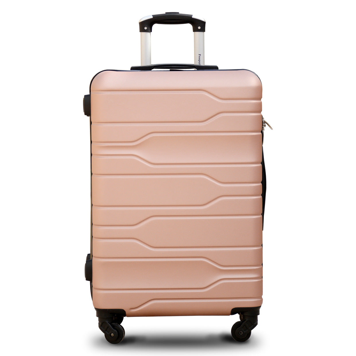 best quality ABS suitcase 4 wheel online in dubai3 Pcs Set 20” 24” 28 Inches Rose Gold Prosperity Lightweight ABS Luggage ZAAPPY UAE
