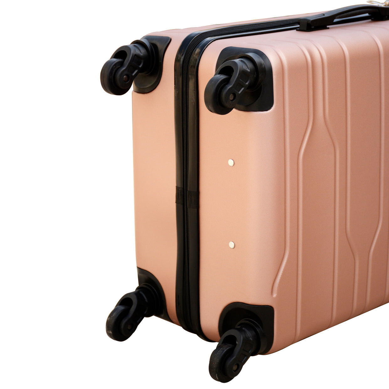  Rose Gold Colour Prosperity ABS Lightweight Luggage Bag With Spinner Wheel Zaappy