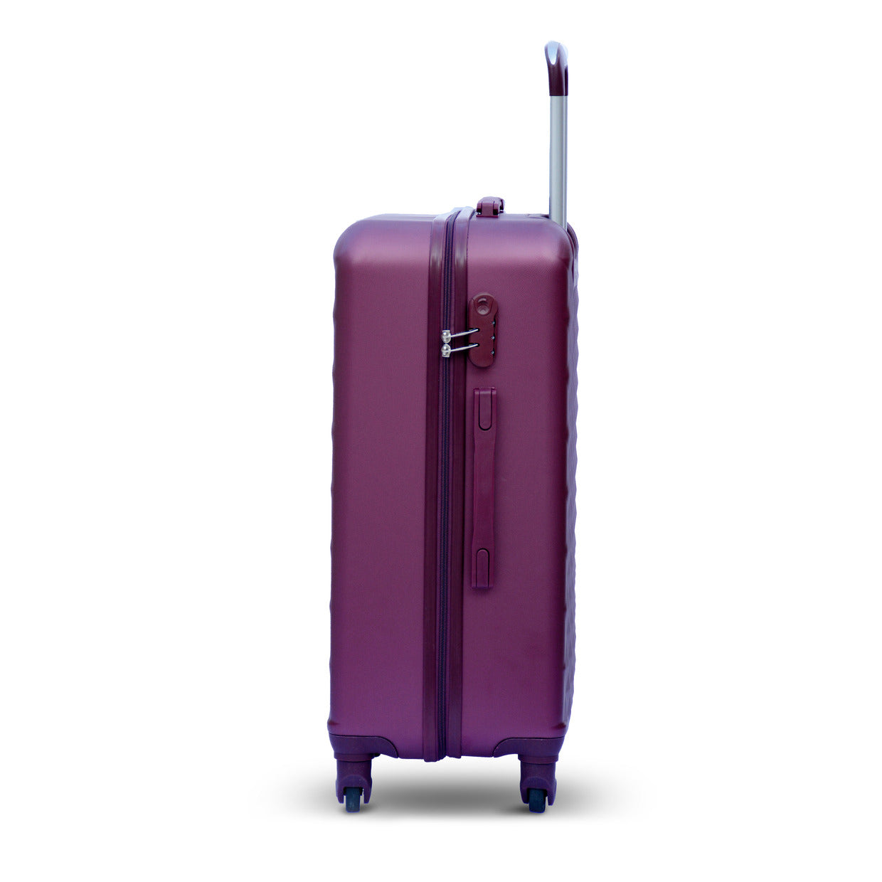 4 Piece Full Set 7" 20" 24" 28 Inches Maroon Colour Diamond Cut ABS Lightweight Luggage Bag With Spinner Wheel Zaappy.com